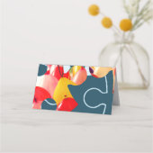 Fun Jigsaw Puzzle Kids Birthday  プレイスカード (裏面)