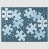 Fun Jigsaw Puzzle Piece in Blue "Thank you!" 薄葉紙 (正面)