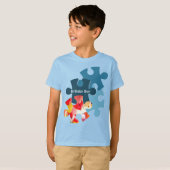 Fun Jigsaw Puzzle Pieces Birthday Boy  Tシャツ (正面フル)