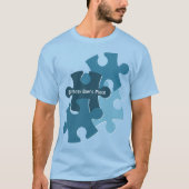 Fun Jigsaw Puzzle Pieces Birthday Boy's Piece Blue Tシャツ (正面)