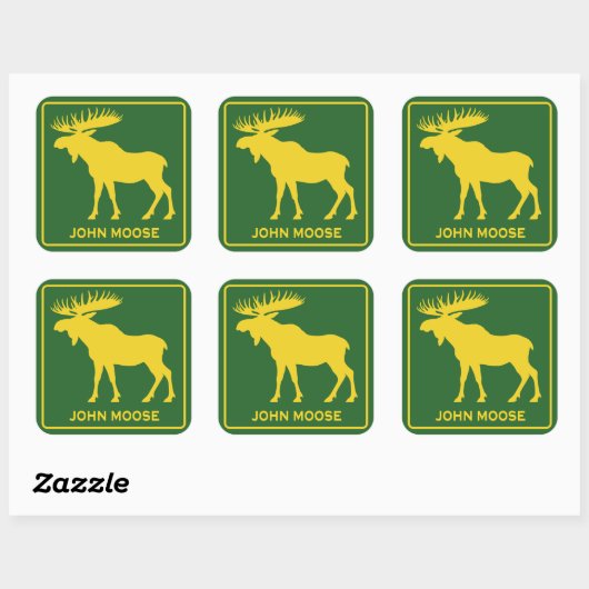 Fun John Moose Parody Farmer  スクエアシール (シート)