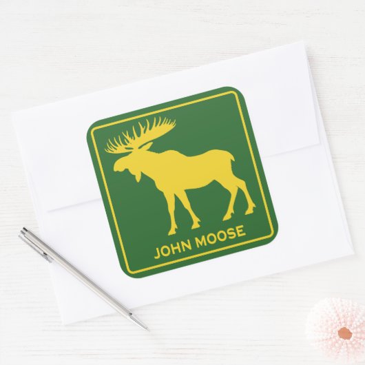Fun John Moose Parody Farmer  スクエアシール (封筒)