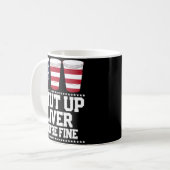 Fun July 4th  SHUT UP LIVER YOU'RE FINE Beer Cups  コーヒーマグカップ (正面左)