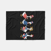 Fun Just A Silly Goose 4th Of July Silly Goose Pat フリースブランケット (正面(横))