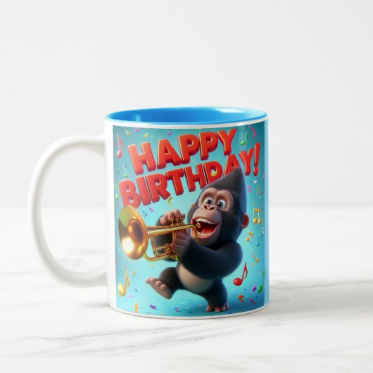 Fun kid's birthday Mug ツートーンマグカップ (左)