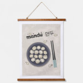 Fun Kimchi Dumpling Recipe Korean Food 吊り下げ型タペストリー (正面)