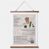 Fun Kimchi Dumpling Recipe Korean Food 吊り下げ型タペストリー (正面2)