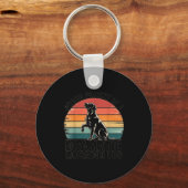 Fun Labrador Drama Dog Pet Lover Parent Mom Dad Bl キーホルダー (正面)