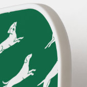 Fun Labrador Retriever Lab Dog Custom Text Green ピックルボールラケット (左詳細)