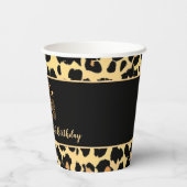 Fun Leopard Birthday Queen Fifty Birthday 紙コップ (裏面)