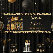 Fun Leopard Birthday Queen Thirty Birthday 横断幕