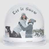 Fun Let it Snow Photo Snow Globe (正面)