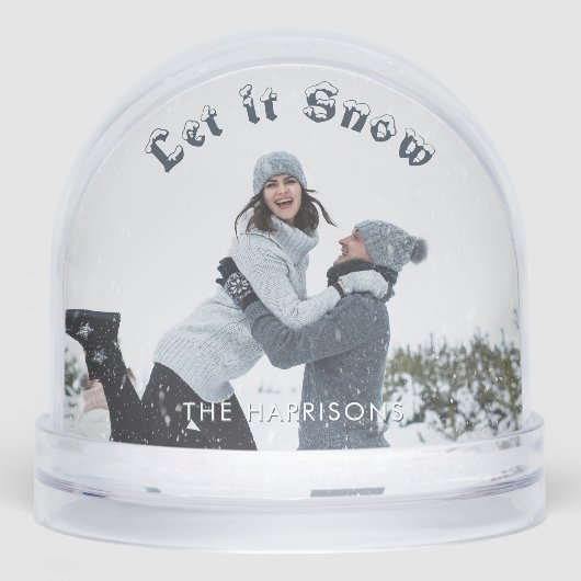 Fun Let it Snow Photo Snow Globe (正面)