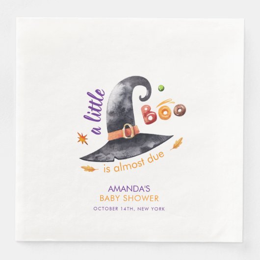 Fun Little Boo Witch Hat Fall Baby Shower (正面)