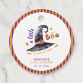 Fun Little Boo Witch Hat Fall Baby Shower フェイバータグ (正面)