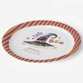 Fun Little Boo Witch Hat Fall Baby Shower ペーパープレート (アングル)