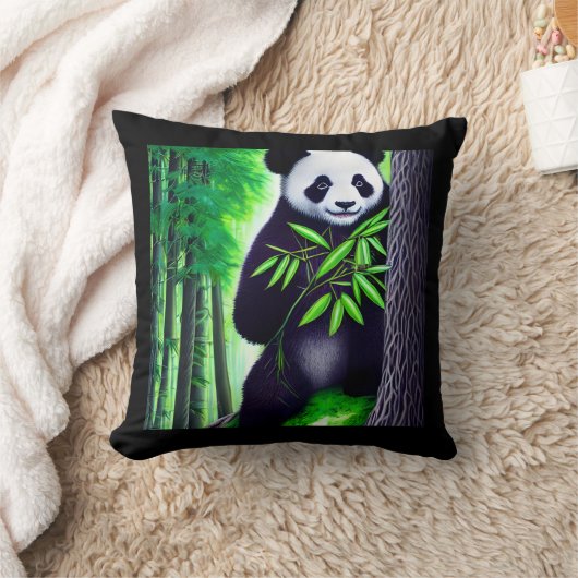 Fun Little Panda Bear クッション (ブランケット)