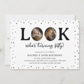 Fun Look's Who's 50' 2 x photo 50th Birthday 招待状 (正面)