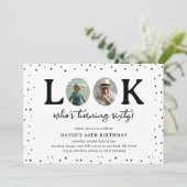 Fun Look's Who's 60' 2 x photo 60th Birthday 招待状 (スタンド正面)