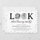 Fun Look's Who's 70' 2 x photo 70th Birthday 招待状 (正面)