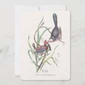 Fun Love Birds Wedding 招待状 (裏面)