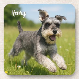 Fun-loving Personalized Schnauzer Coaster Set コースター