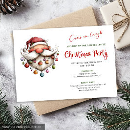 Fun-Loving Santa Claus Playful Holiday Party  招待状