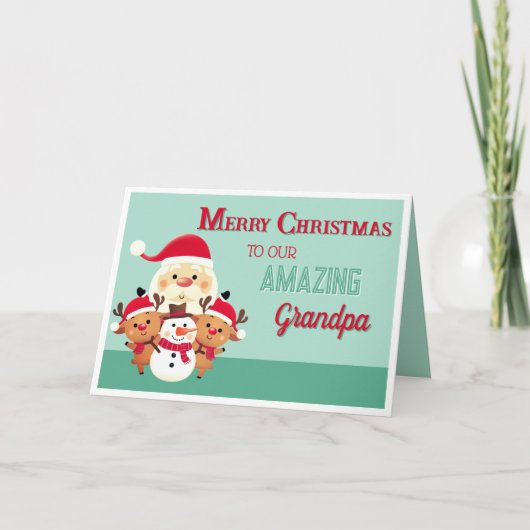 Fun! Merry Christmas Grandpa  カード (正面)