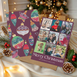 Fun Merry Christmas Photo & Bauble  シーズンカード