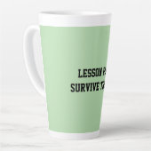 Fun Mint Green Sarcastic quote for teachers カフェラテマグ (左アングル)