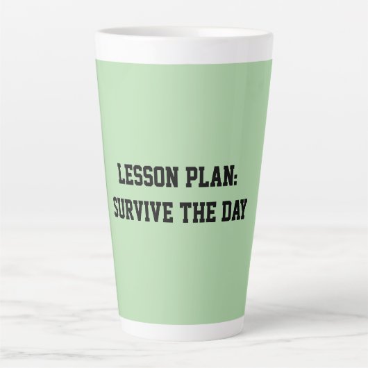 Fun Mint Green Sarcastic quote for teachers カフェラテマグ (正面)