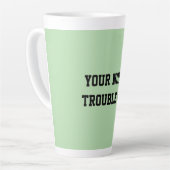 Fun Mint Green Sarcastic quote for teachers カフェラテマグ (左アングル)