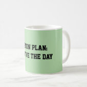 Fun Mint Green Sarcastic quote for teachers コーヒーマグカップ (正面右)