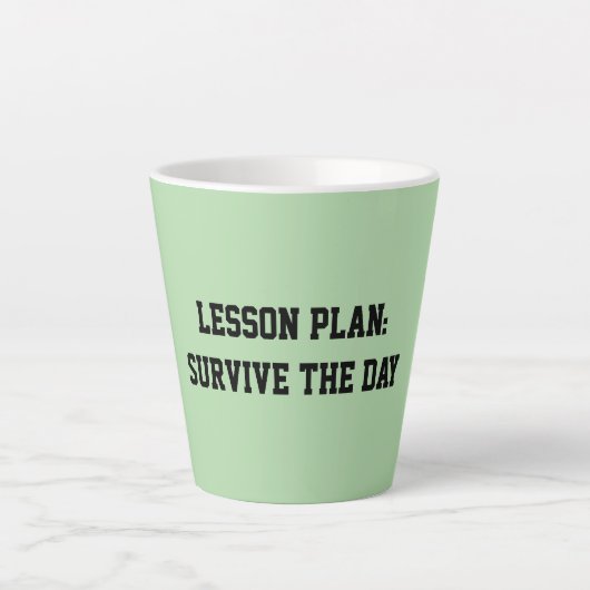 Fun Mint Green Sarcastic quote for teachers Small カフェラテマグ (正面)