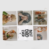 Fun Modern 'BEST DAD EVER' 5枚の写真 ゴルフタオル (横)