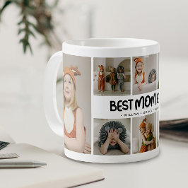 Fun Modern 'BEST MOM EVER' 8枚の写真 コーヒーマグカップ