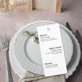 Fun Modern Reception Menu メニュー