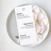 Fun Modern Reception Menu メニュー