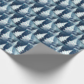 Fun Modern Scandinavian Abstract Pine Tree Pattern ラッピングペーパー (角)