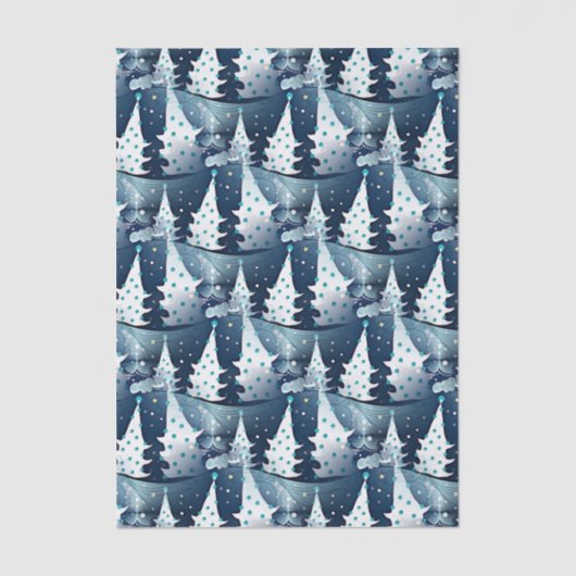Fun Modern Scandinavian Abstract Pine Tree Pattern 薄葉紙 (正面)