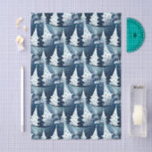 Fun Modern Scandinavian Abstract Pine Tree Pattern 薄葉紙 (クラフト)