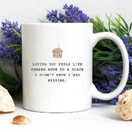 Fun Modern Trendy Typography Valentine ツートーンマグカップ