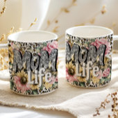 Fun Mom Life Floral Animal Print Coffee Mug コーヒーマグカップ