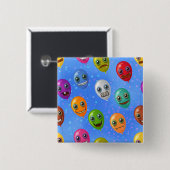 Fun Monster Face Balloons 缶バッジ (正面&裏面)