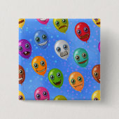 Fun Monster Face Balloons 缶バッジ (正面)