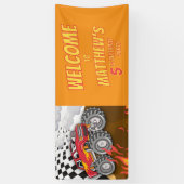  Fun Monster Truck Birthday Welcome Party 横断幕 (縦)