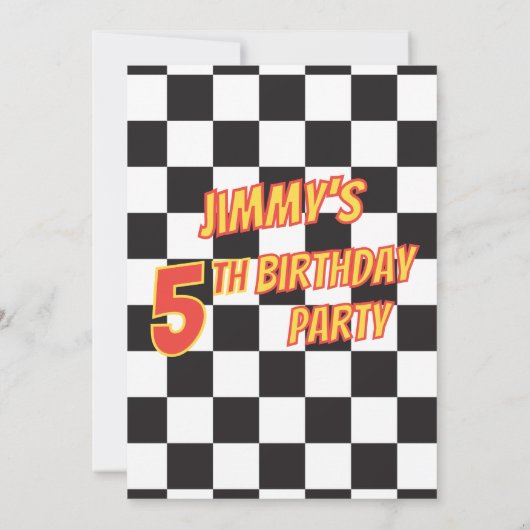 Fun Monster Truck QR Code Birthday Party  (裏面)