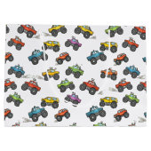 Fun Monster Trucks Birthday  ラージペーパーバッグ (裏面)