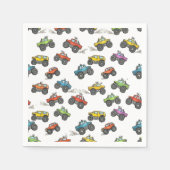 Fun Monster Trucks Birthday Party  スタンダードカクテルナプキン (正面)