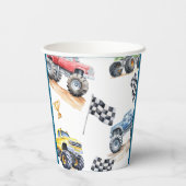 Fun Monster Trucks Birthday Party 紙コップ (裏面)